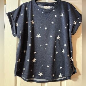 Maurices Top Navy and White